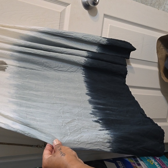 Just From Bali-dress,cover-up,summer,bohemian,ombre,white,green,festival - Picture 4 of 8